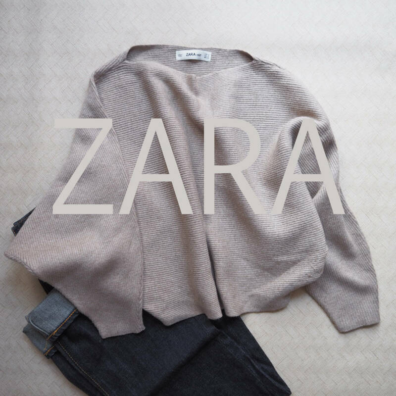 ザラ ZARA ドルマンニット トップス カットソー 7分丈 ベージュ / ブランド レディース ウェア 洋服 ファッション