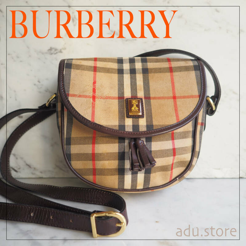 超希少★ バーバリー Burberry ノバチェック ショルダーバッグ シェルター シャドーホース ベージュ ビンテージヴィンテージメンズレディス