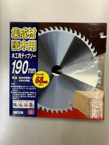 木工用のこ刃　新品◇集成材・硬木用◇Φ１９０ｘ５４ｐ