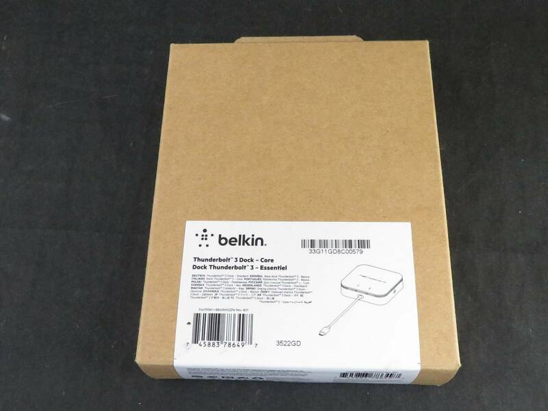 未使用　Belkin Thunderbolt 3 Dock Core F4U110bt　*1221