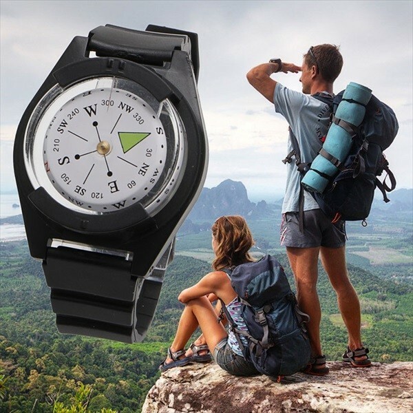 【新品】腕時計 コンパス ミニ 方位磁石 登山 アウトドア キャンプ サバイバル