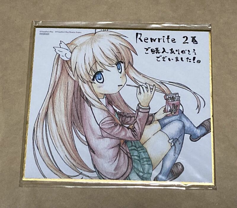 Rewrite ミニ色紙 2巻 鳳ちはや DVD購入特典 樋上いたる リライトKEY