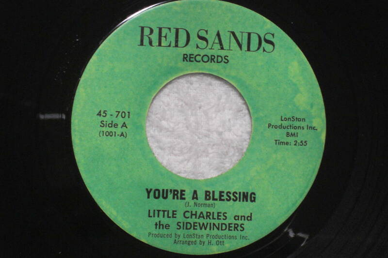 USシングル盤45' Little Charles And The Sidewinders ／ You're A Blessing - Please Open Up The Door　(Red Sands 45-701)Deep Soul