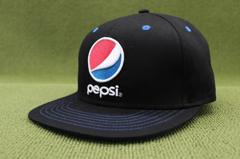 新品US物 PEPSI-COLA ペプシコーラ キャップ 帽子 SNAPBACK フリーサイズ ブラック 黒 コットン 管理No4Fa