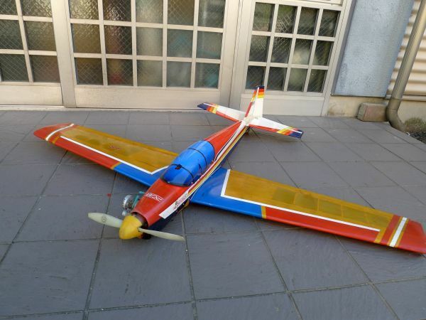 X555 動作未確認 ヴィンテージ エンジン式(OSマックス) 木製飛行機 モデル743 部品取 現状品 ジャンク品/240