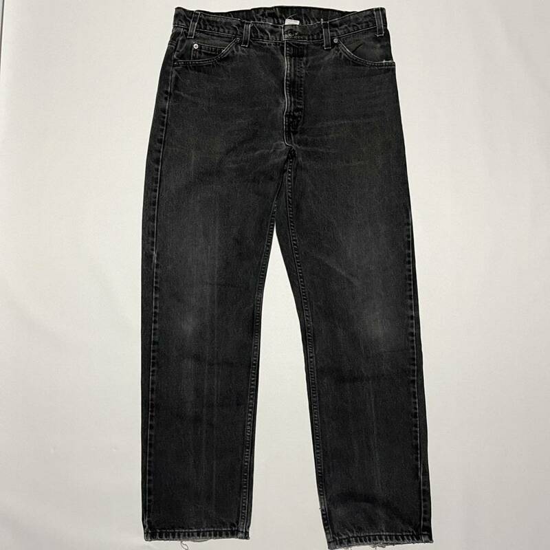 【W36 L30】 90s LEVI'S 505 サルファ ブラック デニムパンツ メキシコ 製 リーバイス ヴィンテージ 501 USA 80s 70s 60s ヒゲ 先染 USA