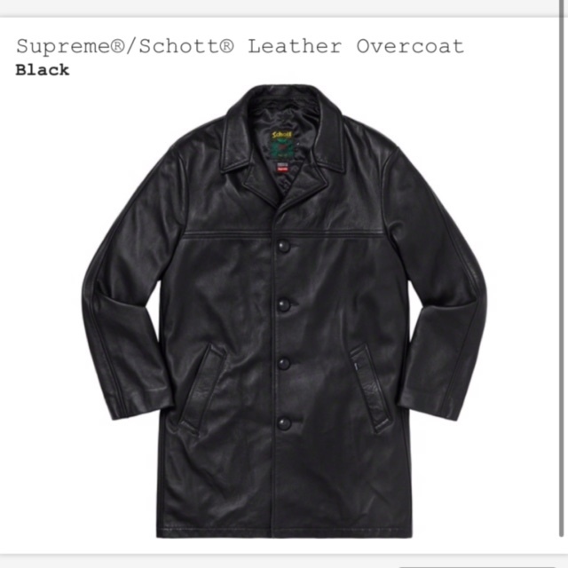 Supreme Schott Leather Overcoat Small 19FW シュプリーム 国内正規品 ショット レザー オーバーコート 新品未使用