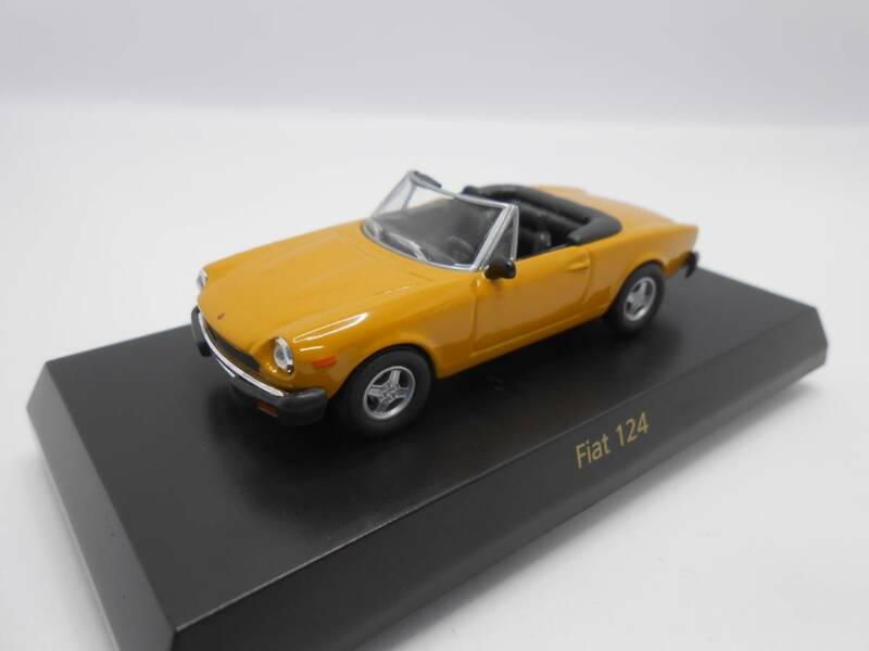 1/64　京商　フィアット　ランチア　Fiat 124　イエロー　コレクション　ミニカー　 