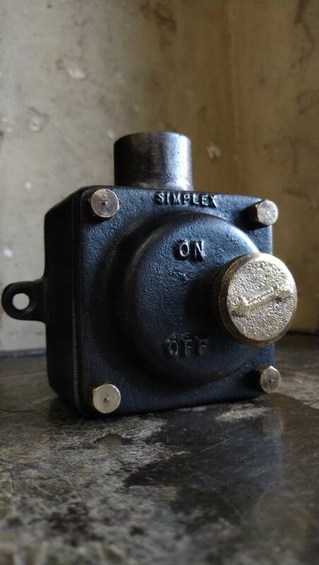 英国製 ロータリー スイッチ 1連 ビンテージ インダストリアル vintage industrial SIMPLEX rotary switch 2gang Made in England 1950