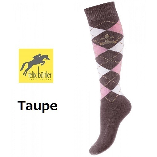 Felix Buhler フェリックス・ビューラー アーガイル　Taupe　ソックス　靴下　乗馬　馬術