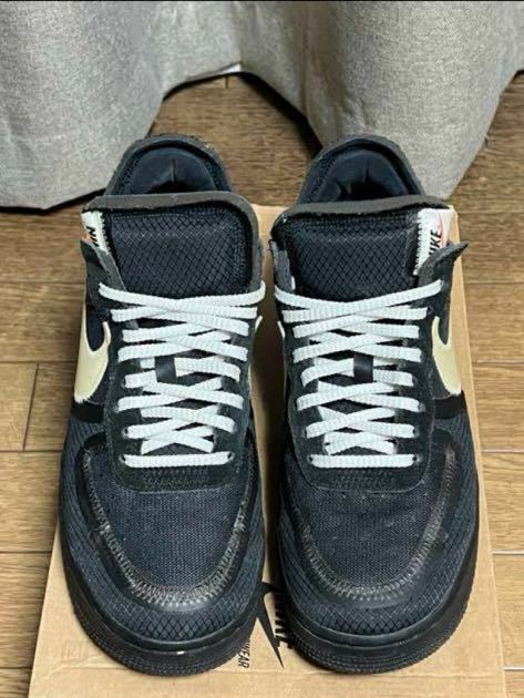 THE 10 オフ ホワイト ナイキ エア フォース 1 ロー US9.5 27.5cm The 10 Off-White Nike Air Force 1 Low Black Virgil Abloh AO4606-001