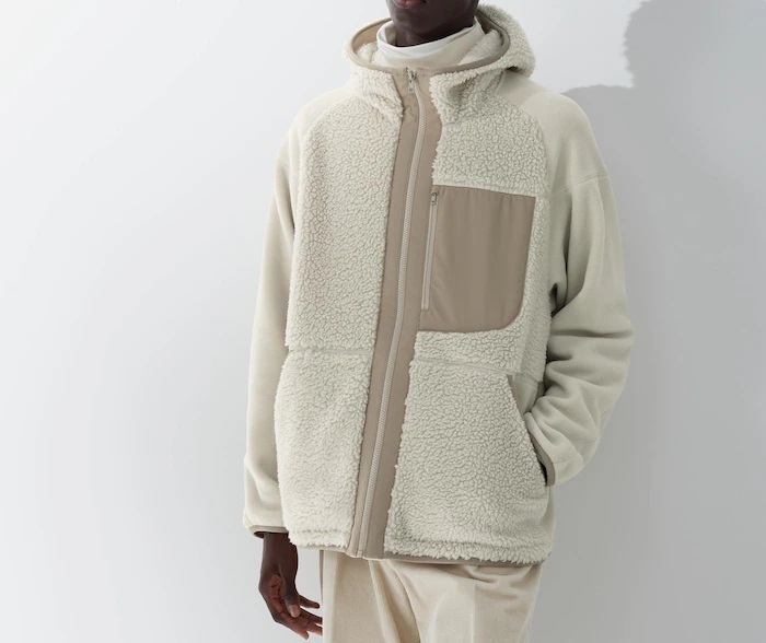 UNIQLO x White Mountaineering フリースフルジップパーカ ホワイト系　4XL