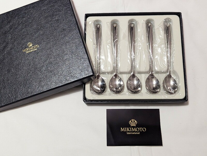 ミキモト MIKIMOTO スプーン 5本セット コーヒースプーン 真珠 パール ティースプーン デザートスプーン