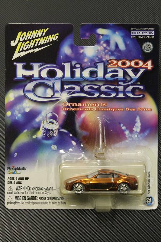 希少 クリスマスオーナメント JOHNNY LIGHTNING NISSAN 350Z HOLIDAY RODS フェアレディ Z33 ミニカー 2004' 新品 未開封 1:64