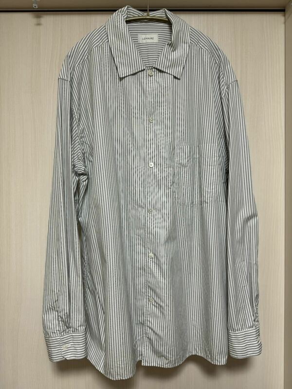 LEMAIRE 22SS CONVERTIBLE SHIRT ストライプ L