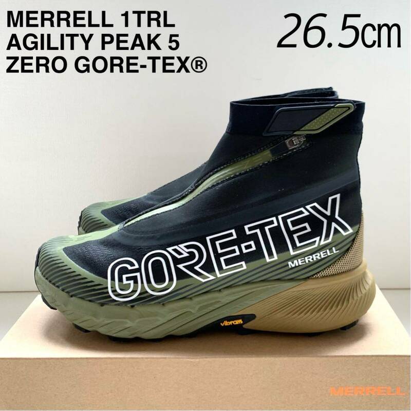 新品 メレル MERRELL 1TRL アジリティー ピーク AGILITY PEAK 5 ZERO GTX ゴアテックス マルチ トレイル シューズ 26.5㎝ 黒 日本未入荷