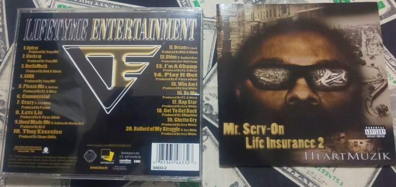 Mr.Serv-On Life insurance 2 HEART MUZIK 20曲入 元NO LIMIT KLC Izzy White Andrcus C-Force&Bolo Calicoc Da Champ Lisa C