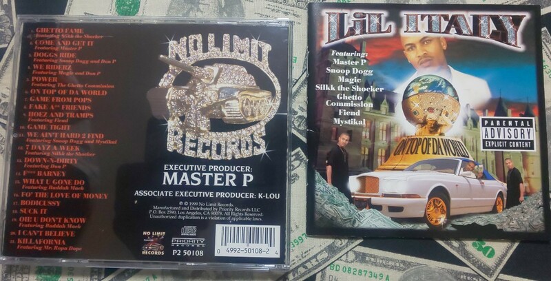 レア皿 Lil ITALY On Top Of Da World 21曲入 No Limit Master P Snoop Dogg SILKK Magic Mystikal FIEND Ghetto Commission Mr.Ropa Dope