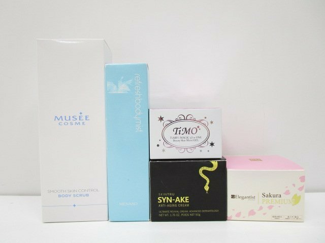 [即日発送]★ほぼ未使用★ コスメ スキンケア ボディケア まとめ売り MENARD/MUSSE/SKINTRU/Elegantist/TiMO 計5点 クリーム スクラブ 331