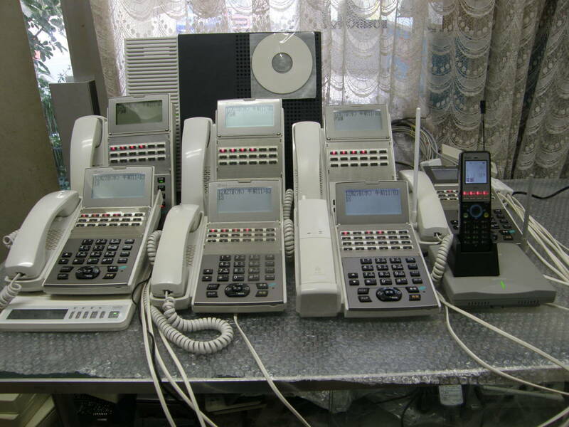 S434　αNX2-S 工事済　通話録音・標準6台とカール/ディジタルコードレス、セキュリティ機能のあるスター配線の合計８台きれいなセット。