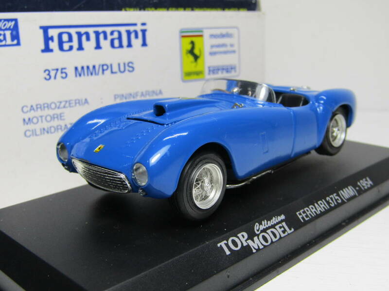 Ferrari 375MM PLUS 1/43 フェラーリ 1945 ENZO V12 跳ね馬 TOPMODEL Made in Italy イタリア製 BLUE 当時物 PININFARINA ピニンファリーナ
