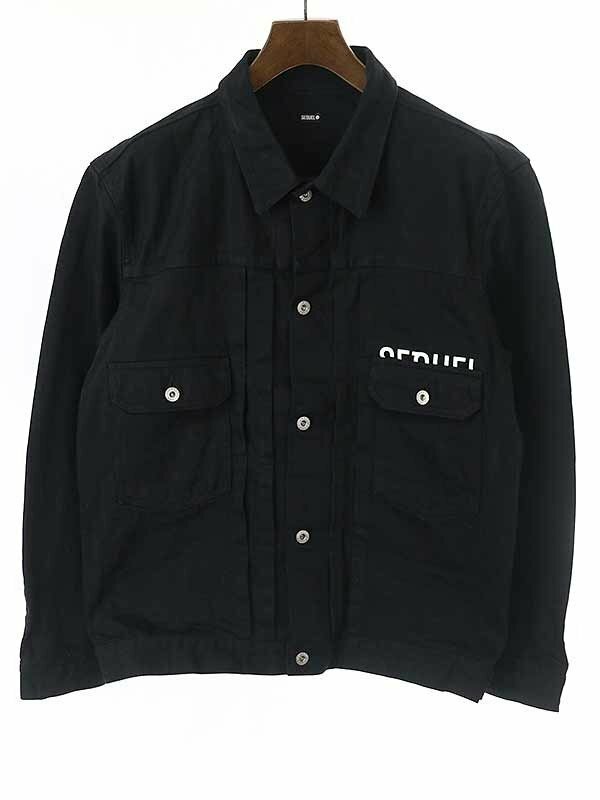 SEQUEL シークエル 22SS BLACK DENIM JACKET デニムジャケット ブラック L ITHJ201EQTTS