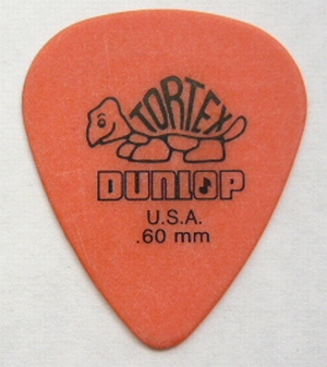 ピックDunlop TORTEXダンロップティアドロップオレンジ.60ｘ6枚新品！
