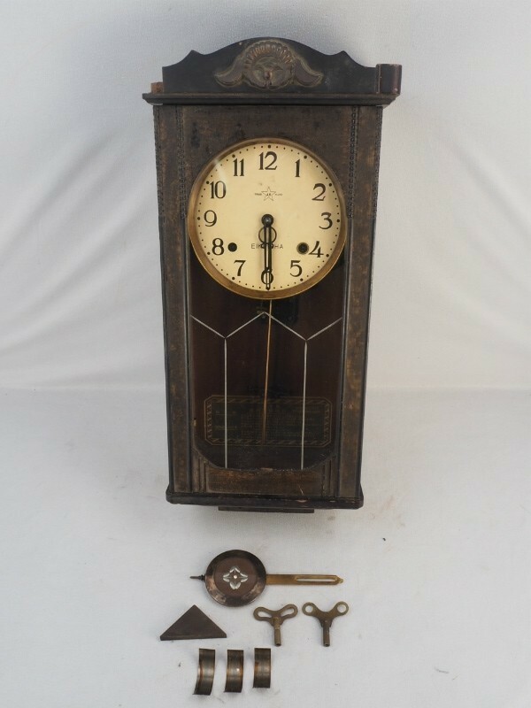 3N231222　A.K 本打式掛時計 古い 掛時計 アンティーク ゼンマイ式 振り子 ジャンク