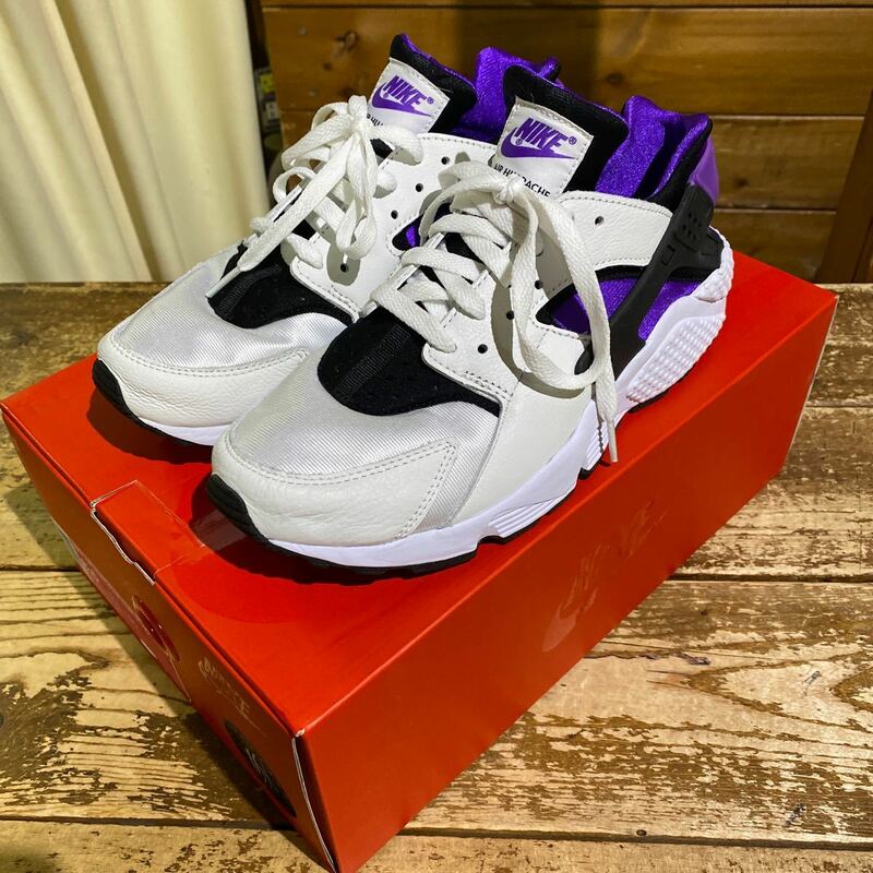 59 NIKE AIR HUARACHE RUN '91 QS PURPLE PUNCH AH8049-001 26.5cm [20231211]