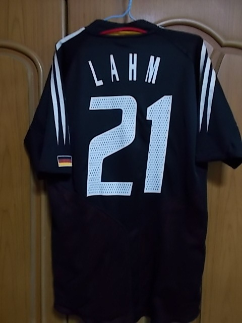 【正規品・古着】ドイツ代表（A）ユニフォーム　ラーム＃21　EURO2004　黒色　バイエルンミュンヘン