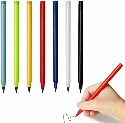 【残りわずか】 芯なし 筆跡消去なえんぴつ インクレス鉛筆 折れない 無限の鉛筆 永遠の鉛筆 削らない 7本セット 金属先端 鉛筆