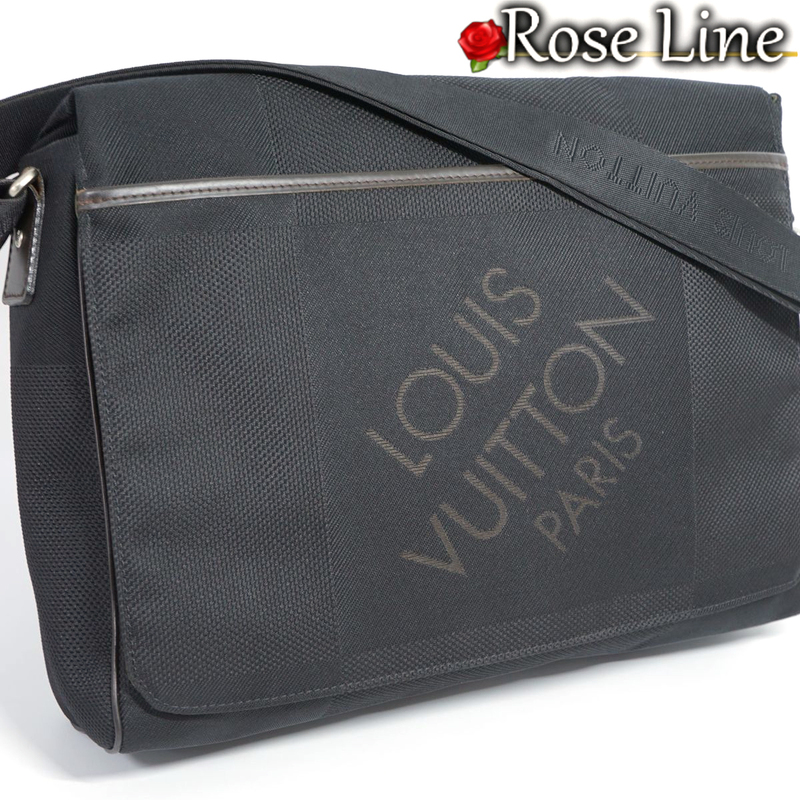 【極美品】Louis Vuitton ダミエジェアン メサジェNM ショルダーバッグ 鞄 ノワール 黒 DAMIERGEANT メンズ レディース ジュアン M93225