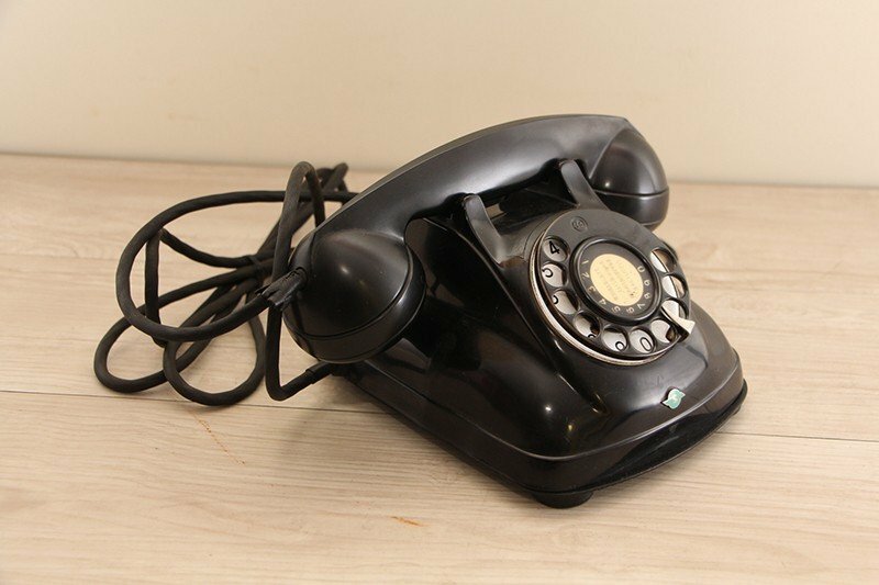 ジャンク 4号A自動式電話機 黒電話 岩崎通信機株式会社 昭和レトロ ヴィンテージ
