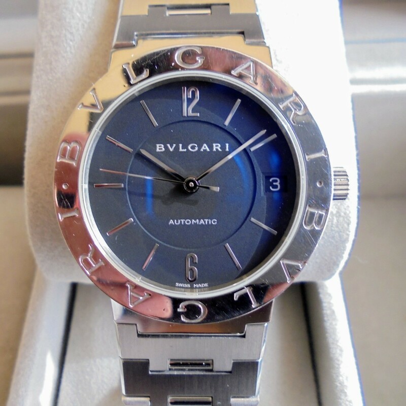 稼働 良品 BVLGARI ブルガリ 自動巻 腕時計 ブルガリブルガリ 33ミリ オートマ BB33SSAUTO ステンレス ボーイズ ギャランティは確認用
