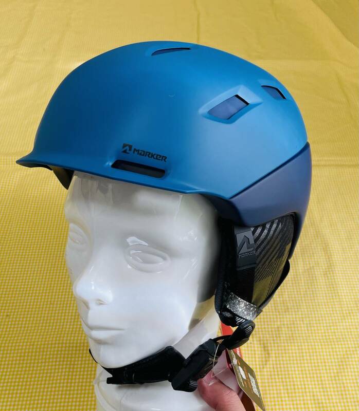 【即決】新品・未使用MARKER AMPIRE BLUE マーカーヘルメット ダイヤル調節軽量高性能モデル ブルー Mサイズ47%OFF
