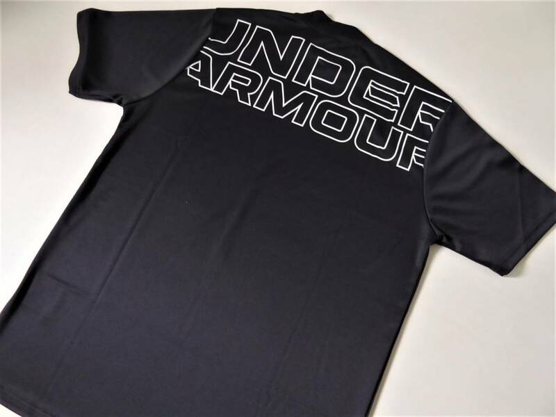 UNDER ARMOUR GOLF アンダーアーマー ゴルフ 吸汗速乾 抗菌防臭 ストレッチ モックネック半袖シャツ　XL　黒