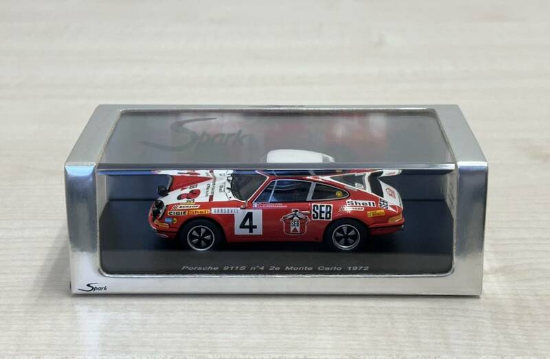 新品未展示 1/43 Spark スパーク Porsche ポルシェ 911S 1972 Rallye Monte Carlo ラリーモンテカルロ 2位表彰台 #4 S1344