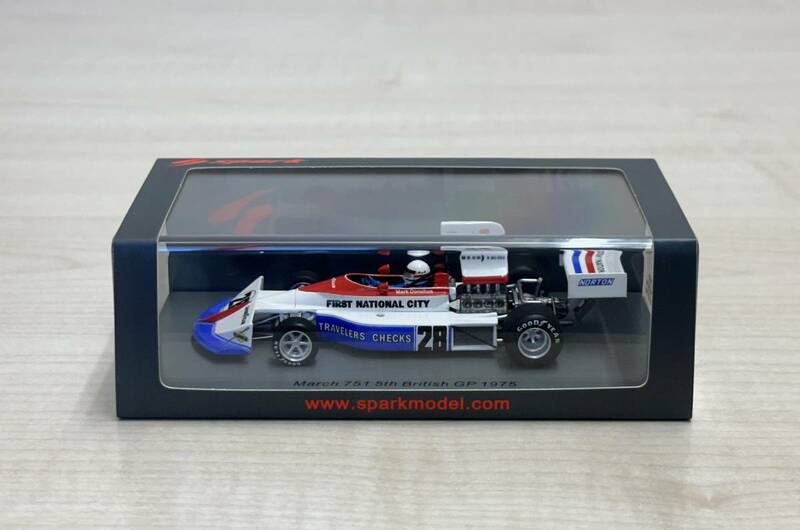 新品未展示 1/43 Spark スパーク March マーチ 751 1975年 F1イギリスGP 5位入賞車 #28 Mark Donohue マーク・ダナヒュー S5375