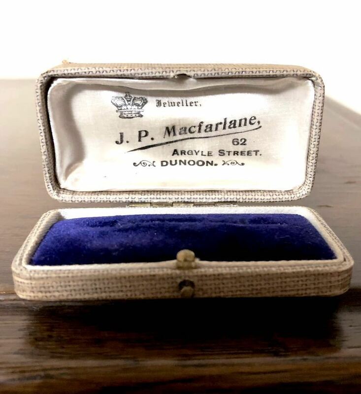 英国アンティーク J.P MACFARLANE ジュエリーボックス 指輪 宝石 箱 ジュエラー レザー コレクターズ 英国雑貨 Britishmade