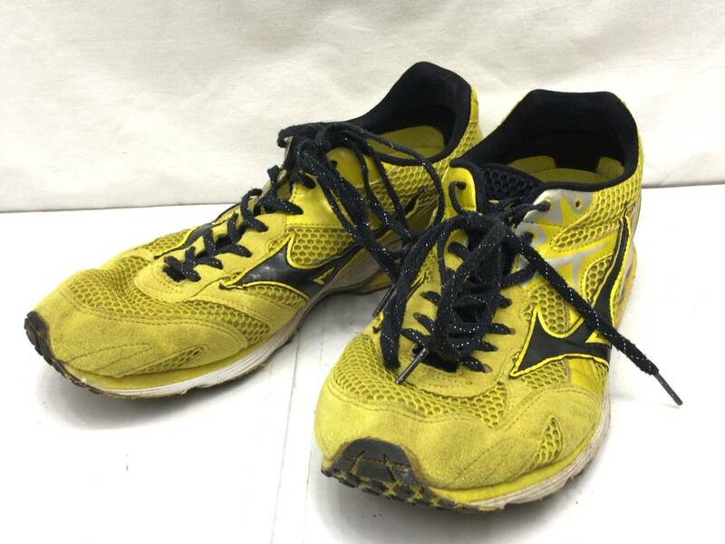 mizuno ミズノ WAVE SPACER AR3 ランニングシューズ イエロー 27.0cm メンズ 23122002