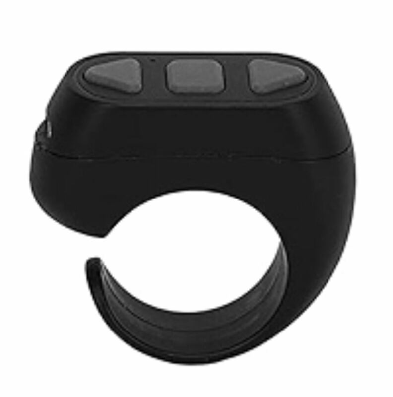 Bluetoothページめくりスマートリング BB711リモコン リモート コントロール ページめくりリング コントローラーセルフィー デバイス 黒