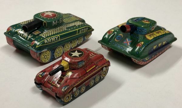 戦車 3台セット ブリキのおもちゃ