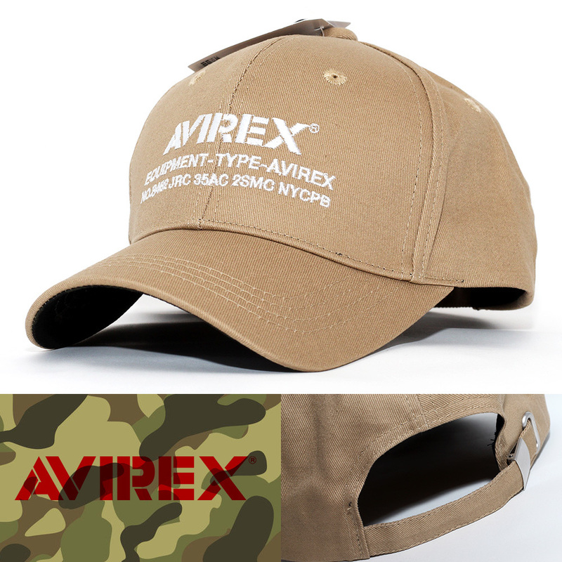 ローキャップ 帽子 メンズ AVIREX NUMBERING LOW CAP アヴィレックス ベージュ 14534000-74 アビレックス ミリタリー アメリカ
