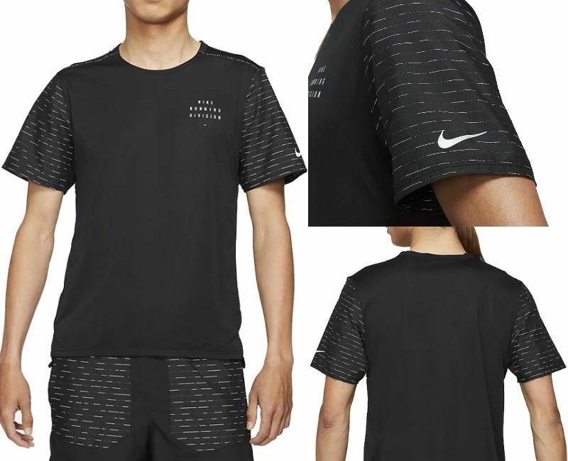 残少 M ナイキ Dri-FIT ラン ディビジョン ライズ365 ランニング トップ 検 @7150円 リフレクター Tシャツ エアロスイフト 黒/ブラック