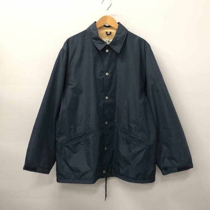 TEI【現状渡し品】 L.L.BEAN チンスト付きコーチジャケット ネイビー サイズL 80S エルエルビーン 〈144-231213-YO-12-TEI〉