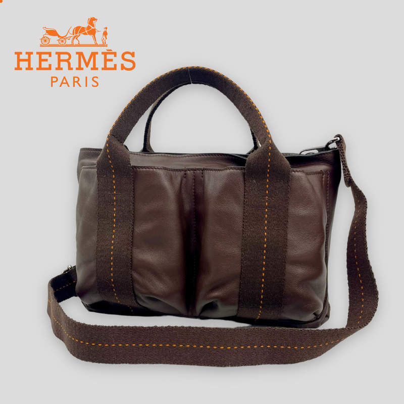 ■HERMES エルメス■ キャラバン ホリゾンタルPM 2WAYハンドバッグ ユニセックス トートバッグ ショルダーバッグ