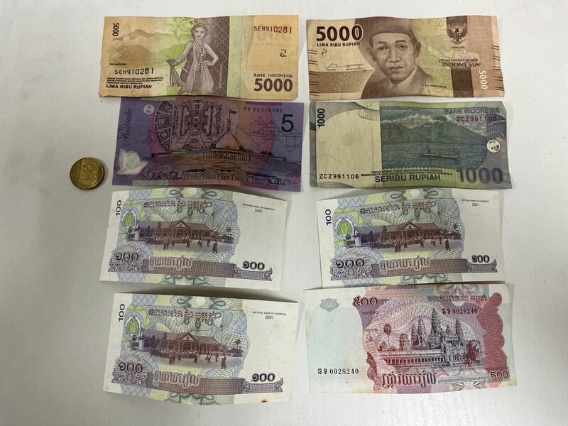 12h 海外 インドネシア カンボジア 紙幣 古銭 ルピア