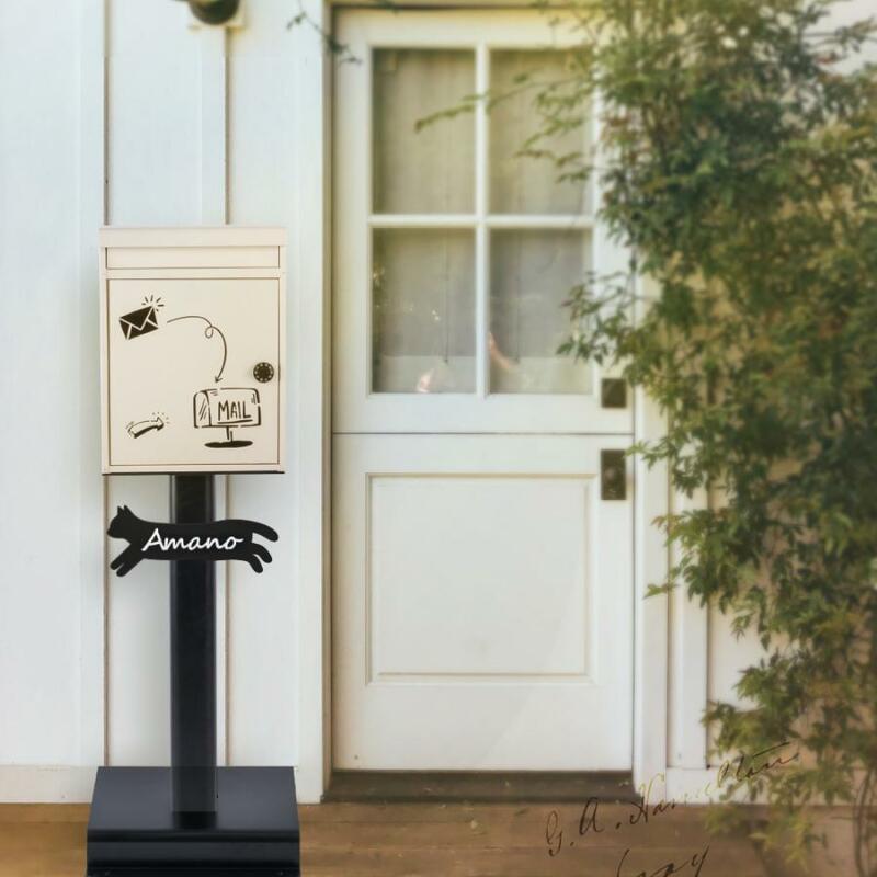 日本製 メールボックス ポスト 郵便ポスト 北欧 一戸建て用 ダイヤル錠 郵便受け 戸建て 新築 gspl-mailbox04 オフホワイト