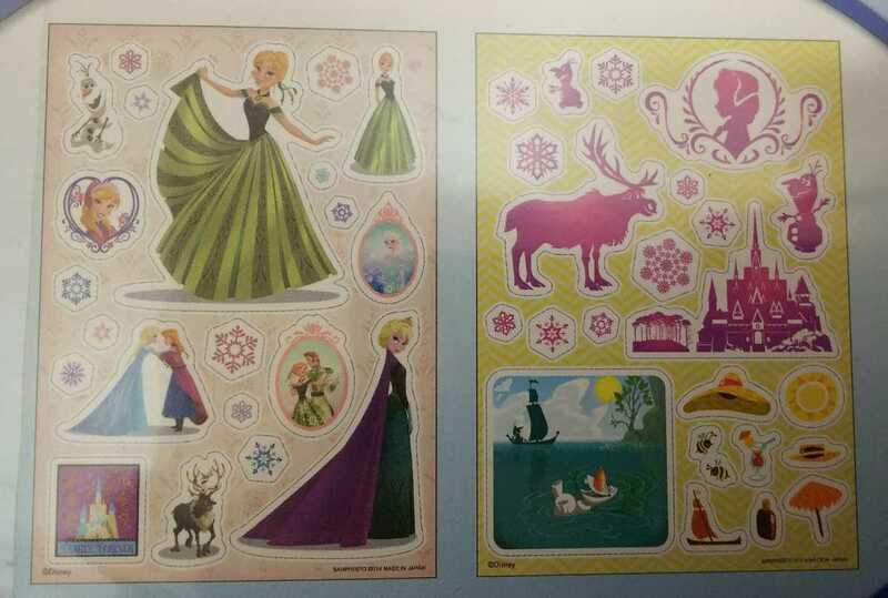 ディズニー Disney アナと雪の女王 デコレーションステッカー H賞 A5サイズ２枚セット ピンク 未使用・未開封