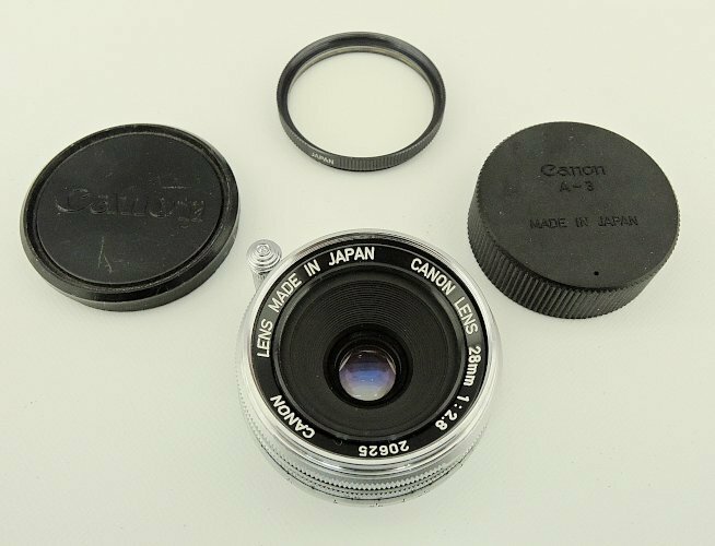 Canon 28ｍｍ F2.8 Lマウント 前期型 キャノン ライカマウント 39㎜マウント Leica 単焦点 広角 マニュアル 中古 フィルムレンズ　